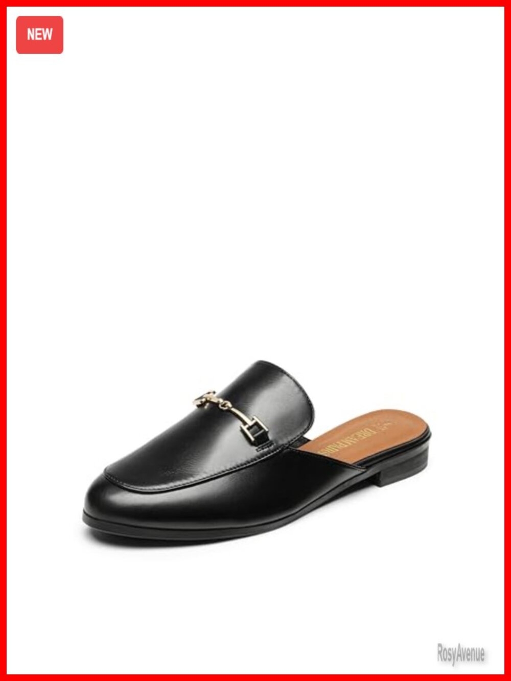 Women's Slip On Mule Flats Faux Leather Comfortable Casual Work Shoes